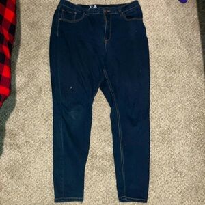 these are dark blue no boundaries jeans.have been worn but in good condition.